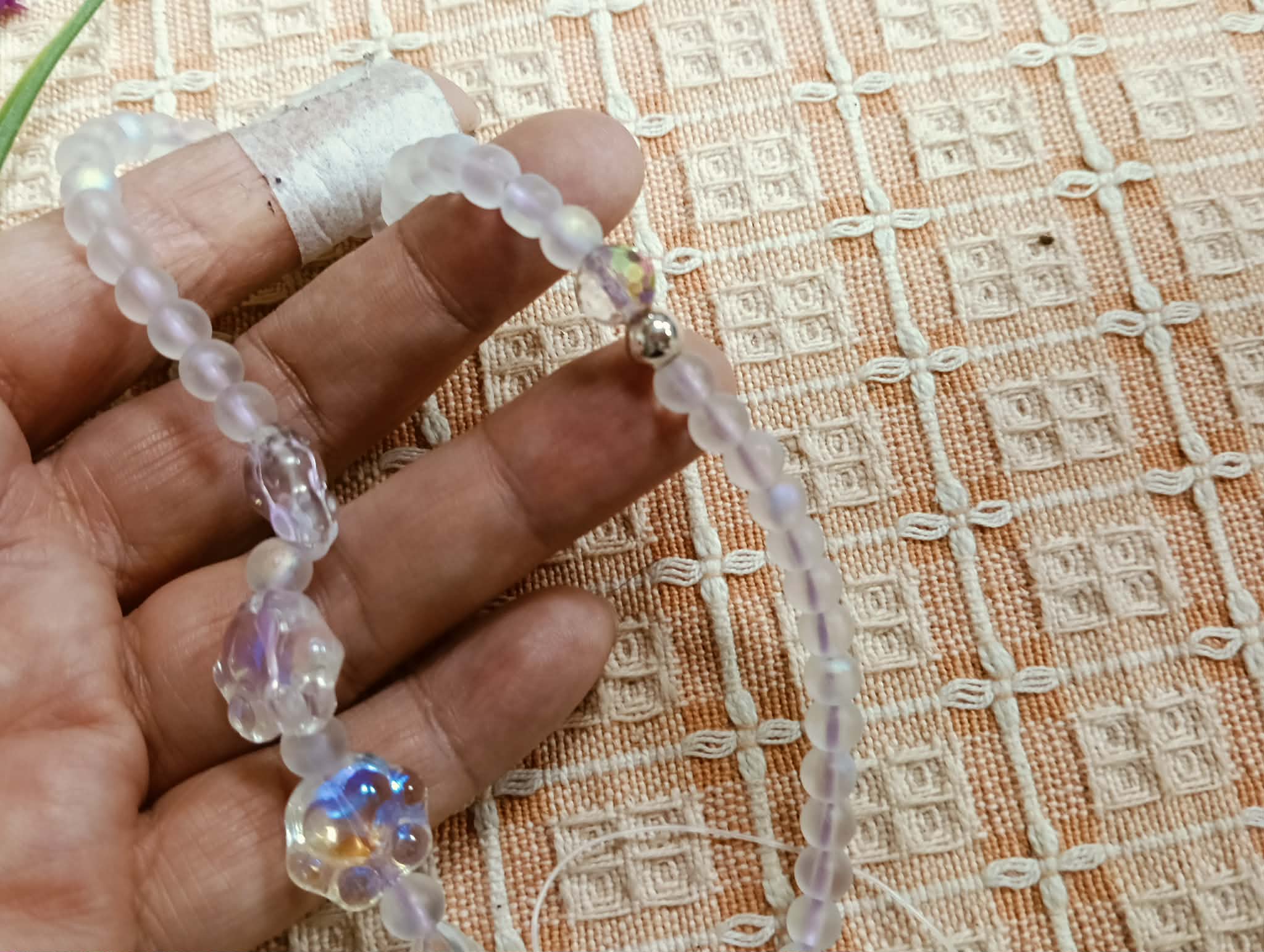 透紫珠珠項鍊 圖片 3