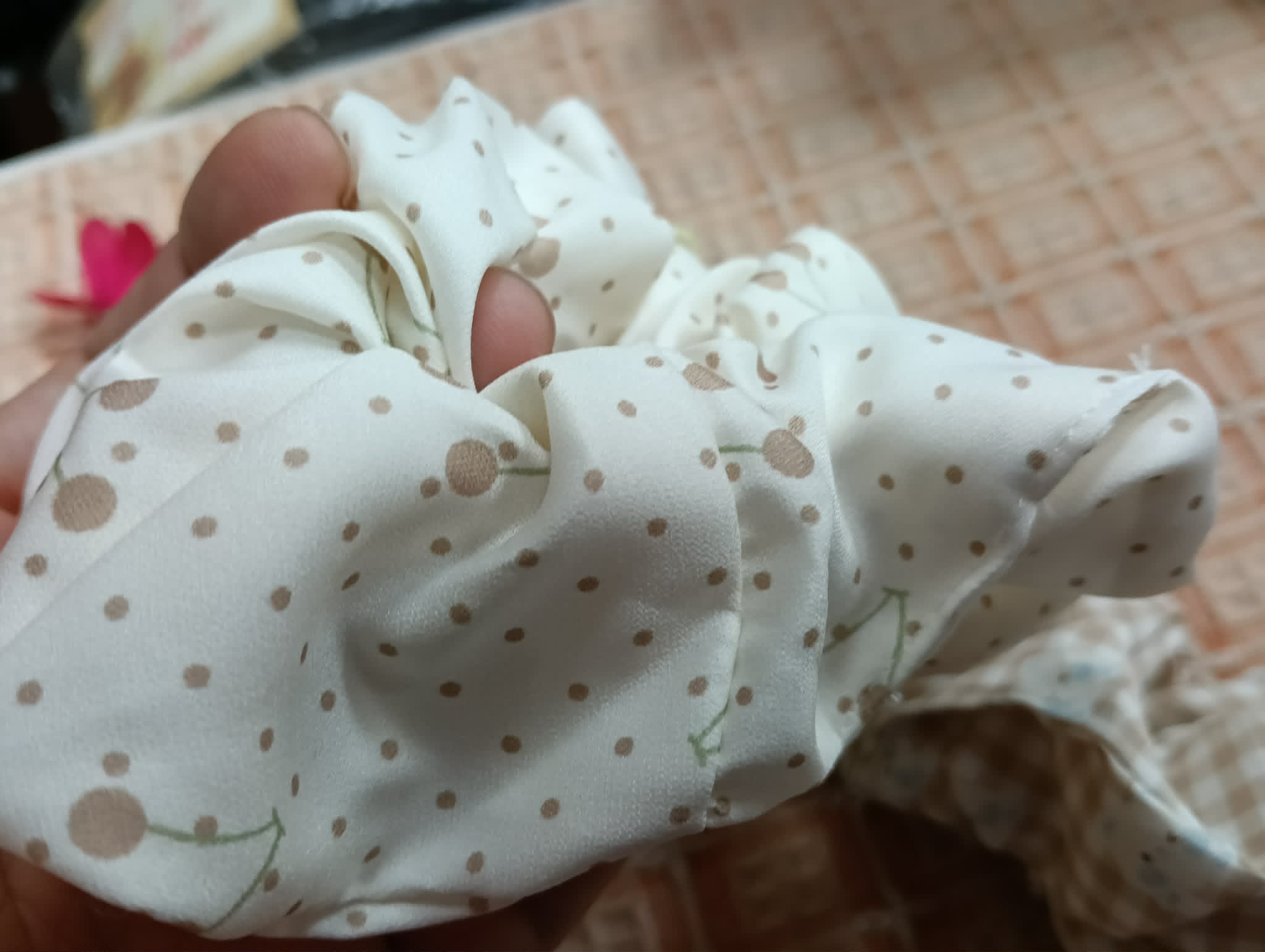櫻桃格子髮束(大腸圈)2入 圖片 3