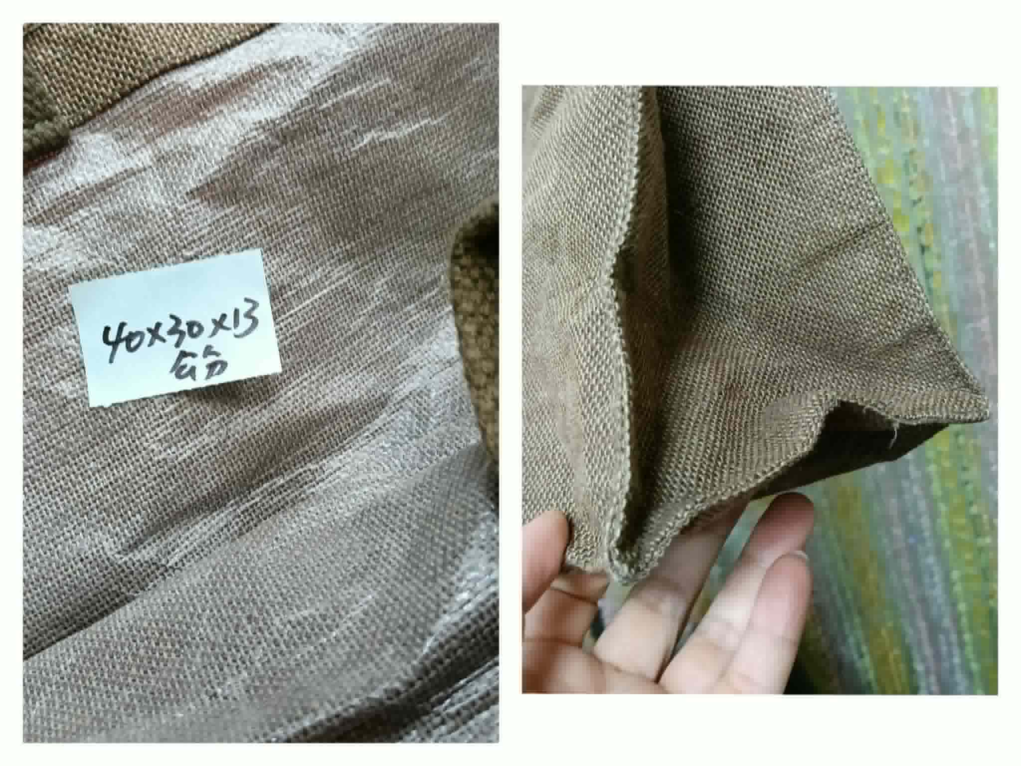 深棕棉麻購物袋 圖片 2