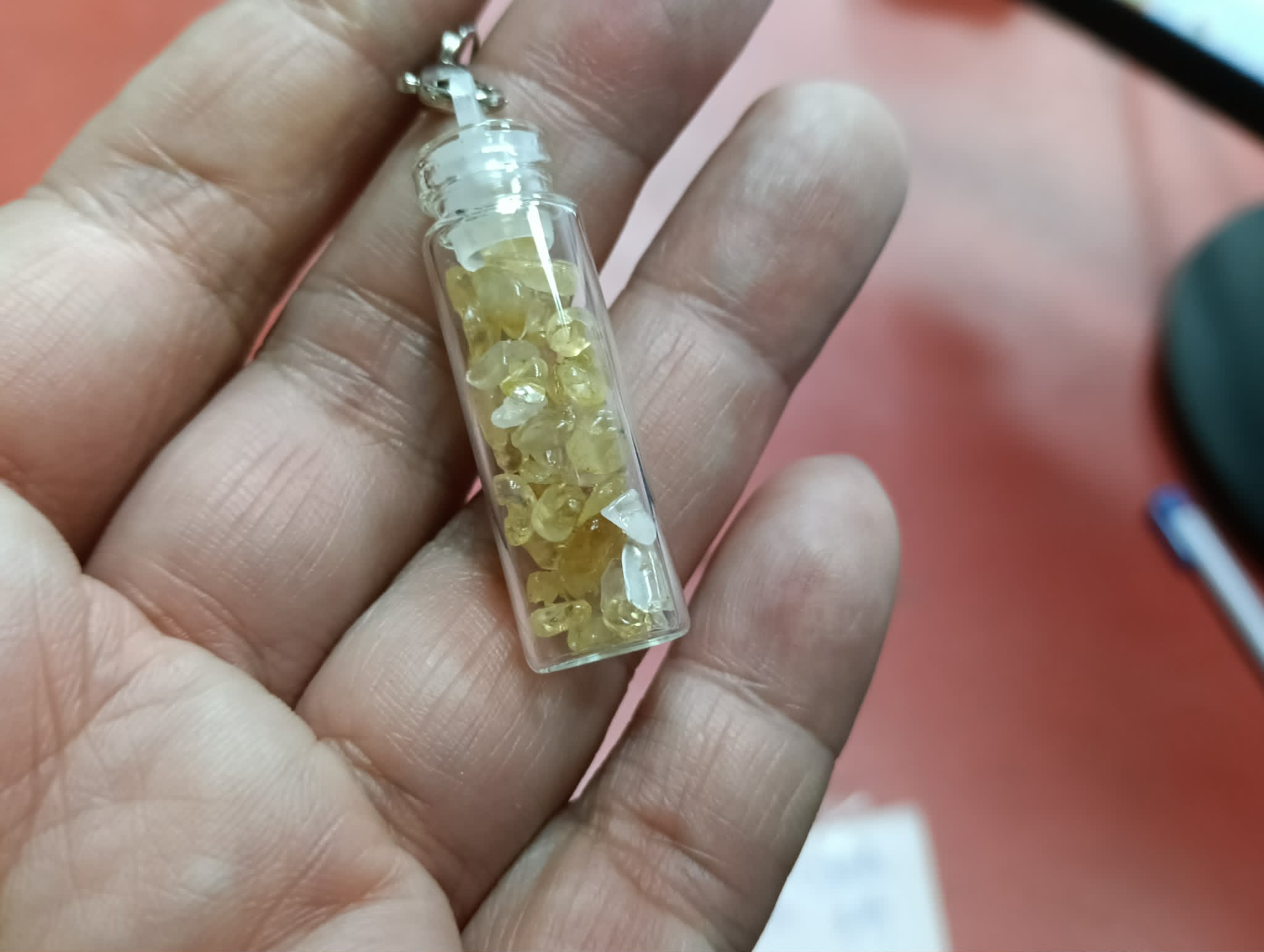 水晶許願瓶 黃