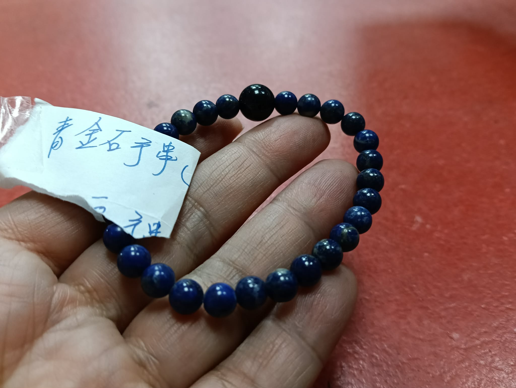 藍青天然串珠手鍊 圖片 3