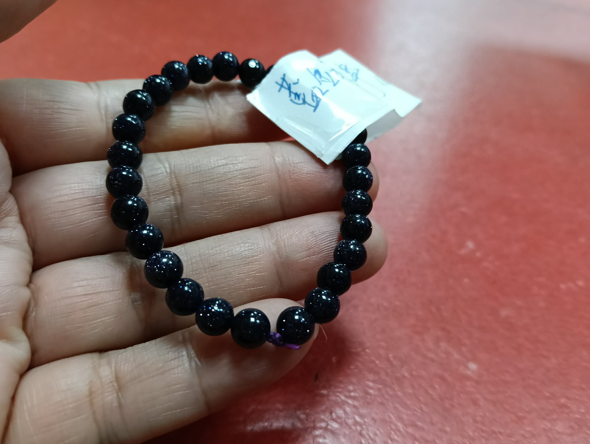 藍金莎天然串珠手鍊 圖片 2