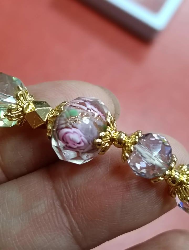 玫瑰紫珠手鍊 圖片 2