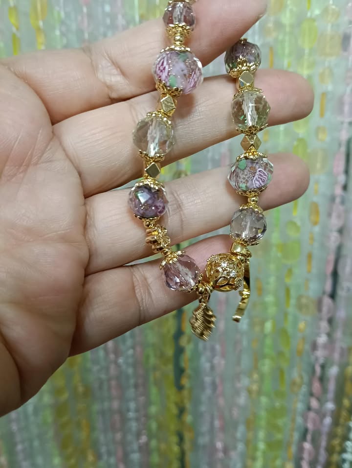 玫瑰紫珠手鍊 圖片 3